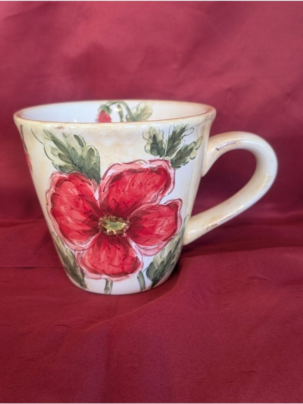 Hand-painted "Poppies" Pattern Ceramic Coffee Mug Maxcera 10 available PPP